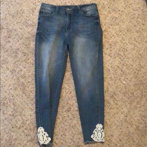 super high waisted denim jeans